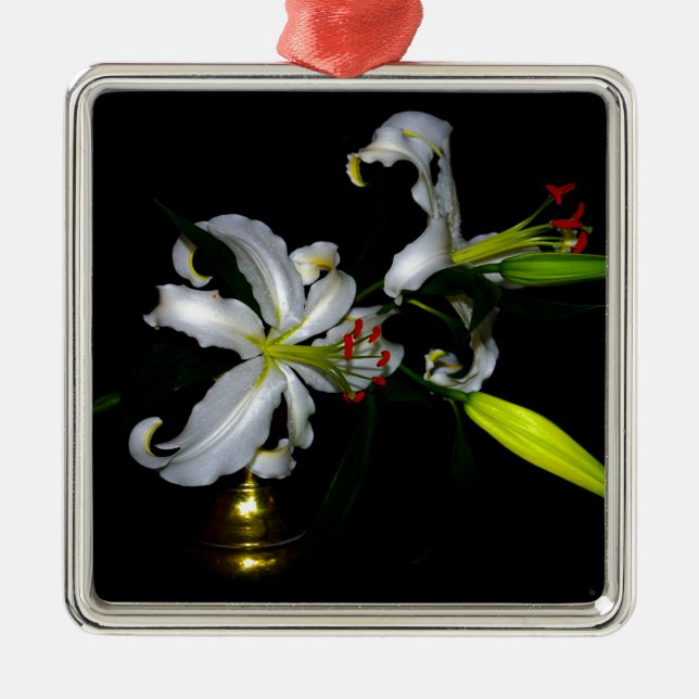 Ornement Métallique Design irlandais en laiton et en fleur (Devant)