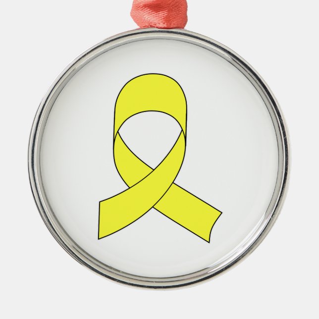 Ornement Métallique Dessin à ruban jaune (Devant)