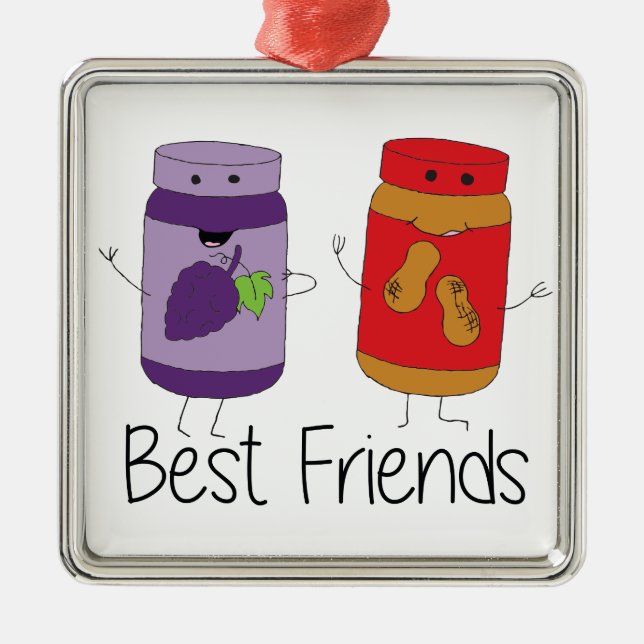 Ornement Métallique Dessin de PB et J Best Friends Pb et J BFF (Devant)