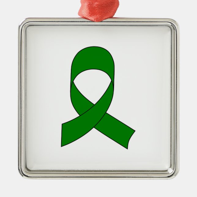 Ornement Métallique Dessin de ruban vert (Devant)