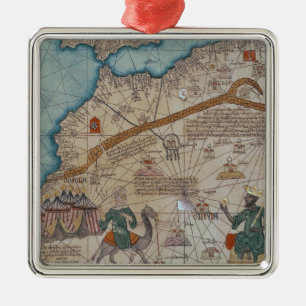 Ornement Métallique Détail de l'atlas catalan, 1375