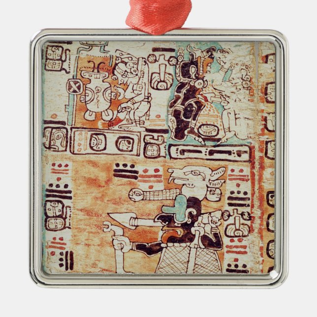 Ornement Métallique Détail d'un codex maya (Devant)