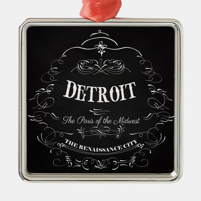 Ornement Métallique Detroit Michigan - Paris du Midwest (Devant)