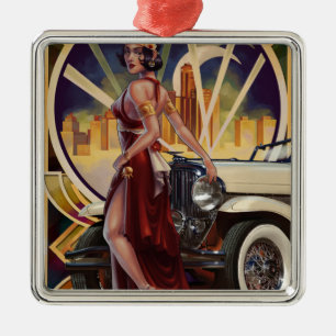 Ornement Métallique Detroit, Michigan  Ville à moteur