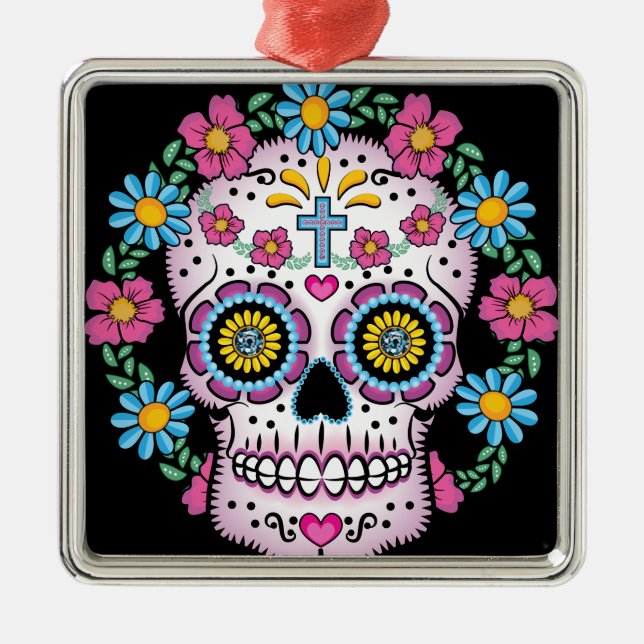 Ornement Métallique Dia de los Muertos (Devant)