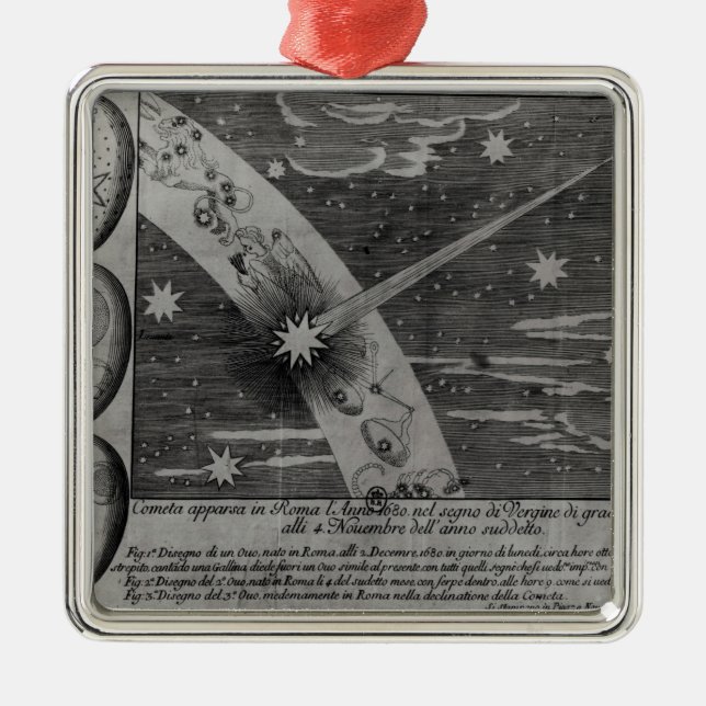 Ornement Métallique Diagramme astrologique de la comète (Devant)