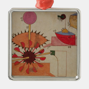 Ornement Métallique Diagramme d'un système pour l'eau de pompage dans