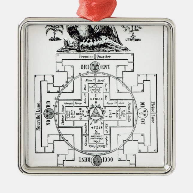 Ornement Métallique Diagramme mystique de Solomon (Devant)