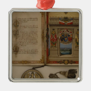 Ornement Métallique Diploma de prince investissant Otto von Bismarck