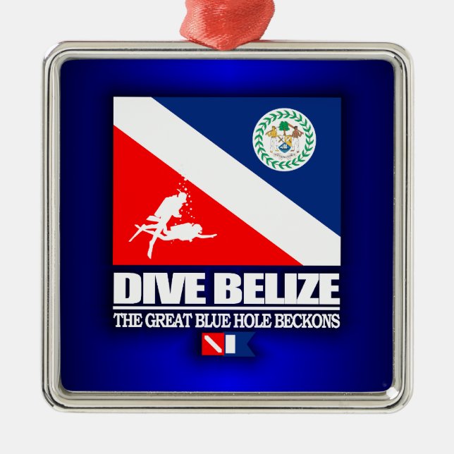 Ornement Métallique Dive Belize (Devant)