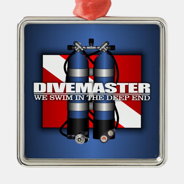 Ornement Métallique Divemaster (Réservoirs de plongée) (Devant)