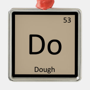 Ornement Métallique Do - Symbole de table périodique de la chimie des