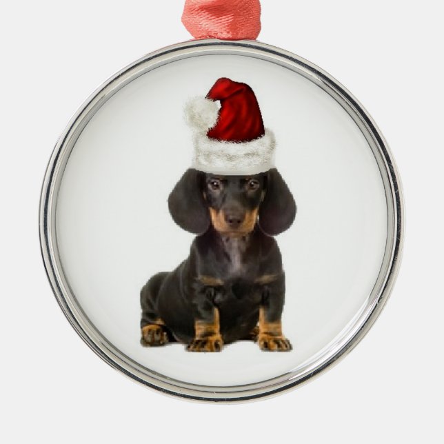 Ornement Métallique Dogs~Original Ditzy Ornament~Dachshund (Devant)
