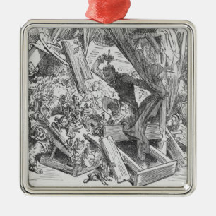 Ornement Métallique Don don Quichotte combattant les marionnettes