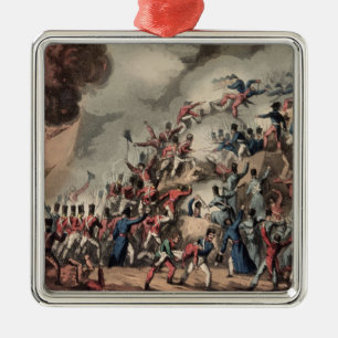 Ornement Métallique Donner l'assaut à de St SebastiAn, gravé par