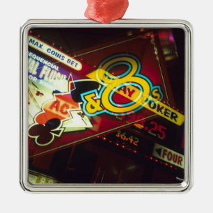 Ornement Métallique Double exposition, Casino intérieur, Las Vegas,