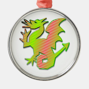 Ornement Métallique Dragon stylisé