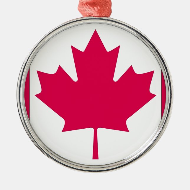 Ornement Métallique Drapeau canadien (Devant)