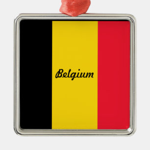 Ornement Métallique Drapeau de Belgique