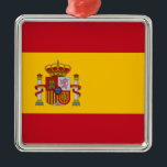 Ornement Métallique Drapeau de l'Espagne<br><div class="desc">Drapeau de l'Espagne - Bandera de España - La Rojigualda</div>