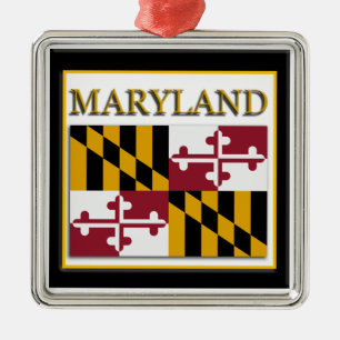 Ornement Métallique Drapeau de l'État du Maryland