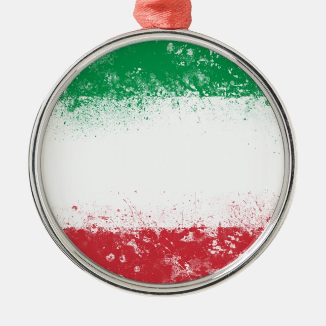 Ornement Métallique Drapeau de l'Italie (Devant)