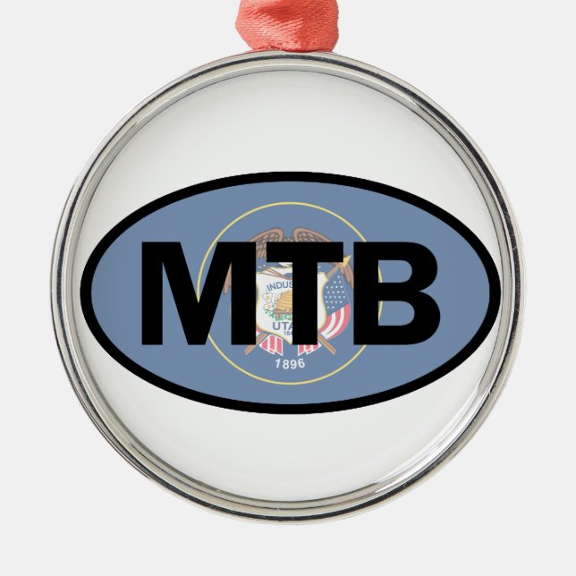 Ornement Métallique Drapeau de l'Utah VTT (Devant)