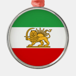 Ornement Métallique Drapeau de Perse/de Iran (1964-1980)