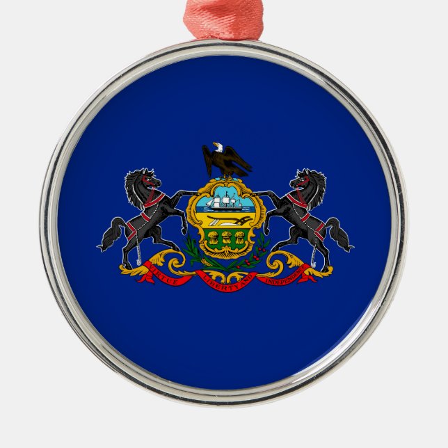 Ornement Métallique Drapeau d'État de Pennsylvanie (Devant)