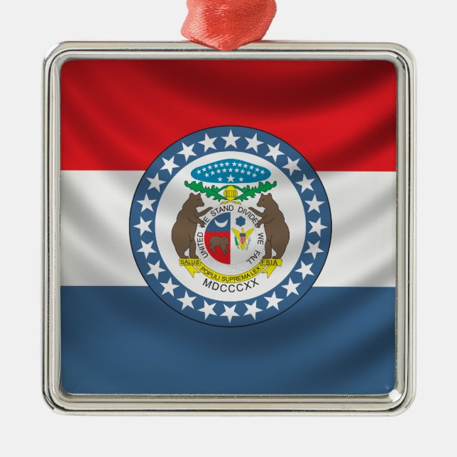 Ornement Métallique Drapeau du Missouri (Devant)
