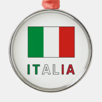 Drapeau et mot Italie