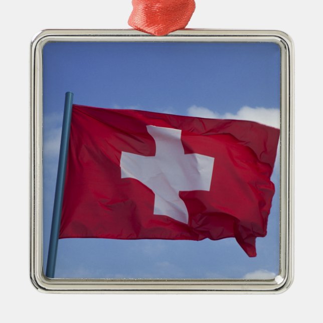 Ornement Métallique Drapeau suisse RF) (Devant)
