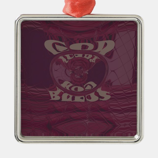 Ornement Métallique Drôle Dieu bénit kenya Hakuna Matata Giraffes wov (Devant)