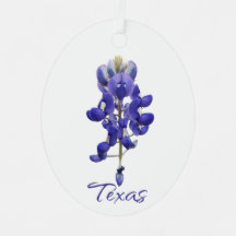 Ornement métallique du Texas Bluebonnet