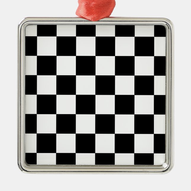 Ornement Métallique Échecboard (Devant)