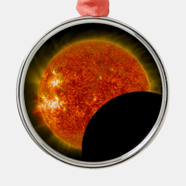 Ornement Métallique Éclipse solaire en cours (Devant)