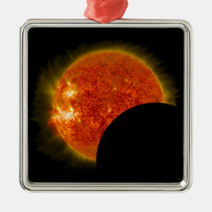 Ornement Métallique Éclipse solaire en cours
