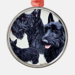 Ornement Métallique Écossais Terrier