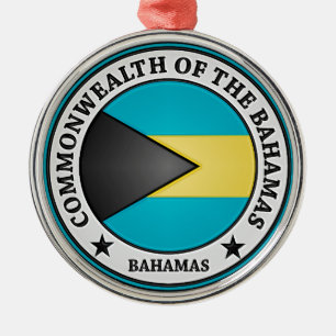 Ornement Métallique Emblème rond des Bahamas