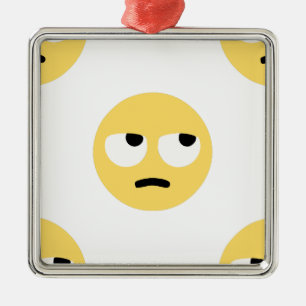 Ornement Métallique emoji eye rolling