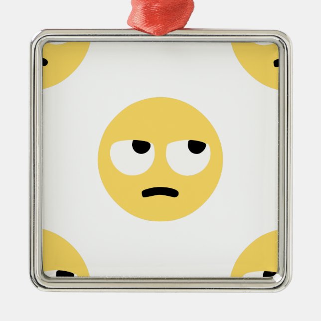 Ornement Métallique emoji eye rolling (Devant)