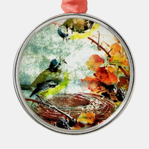 ORNEMENT MÉTALLIQUE EMPTY NEST CHATTER