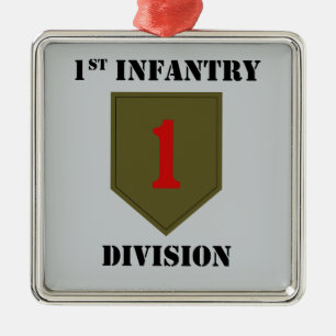 Ornement Métallique ęr Division d'infanterie avec le texte