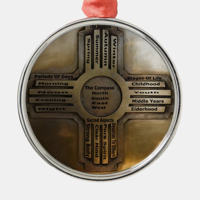 Ornement Métallique État Zia du Nouveau Mexique (Devant)