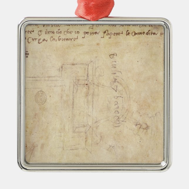 Ornement Métallique Étude architecturale avec des notes (Devant)