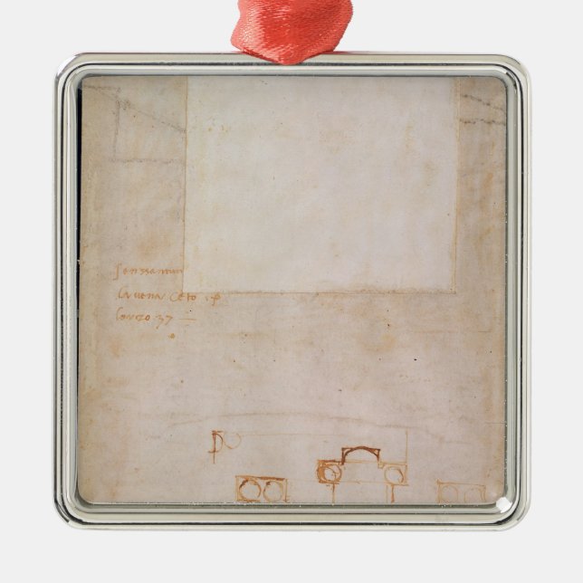 Ornement Métallique Étude architecturale avec des notes (Devant)