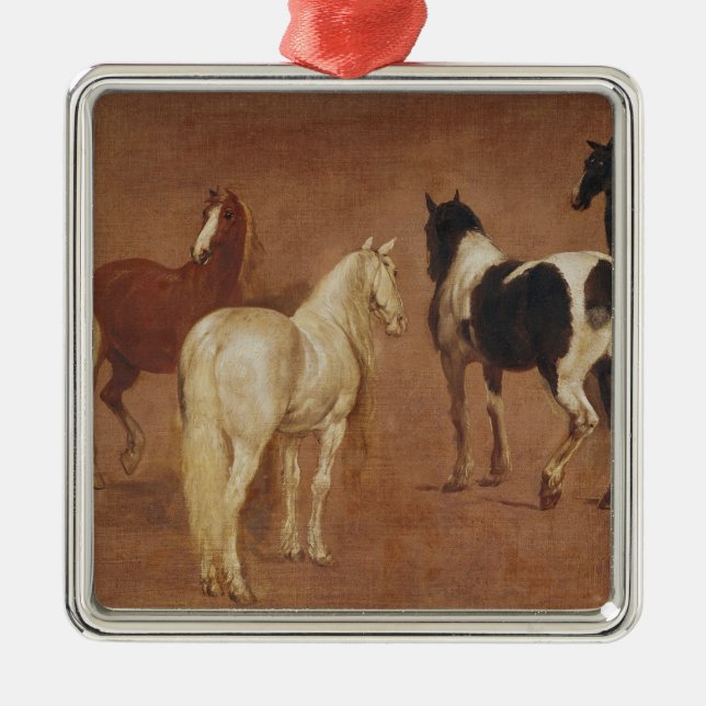 Ornement Métallique Étude de cinq chevaux (Devant)