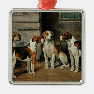 Ornement Métallique Étude des chiens