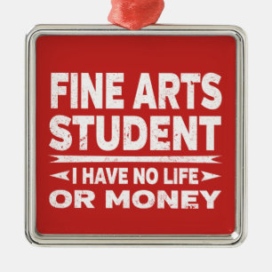 Ornement Métallique Étudiant du collège des beaux-arts Pas de sommeil 