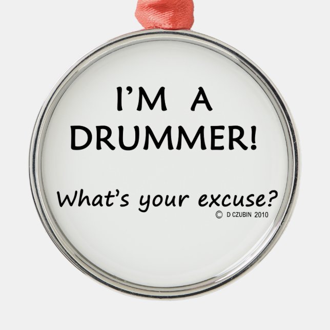 Ornement Métallique Excusez le batteur (Devant)